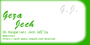 geza jech business card